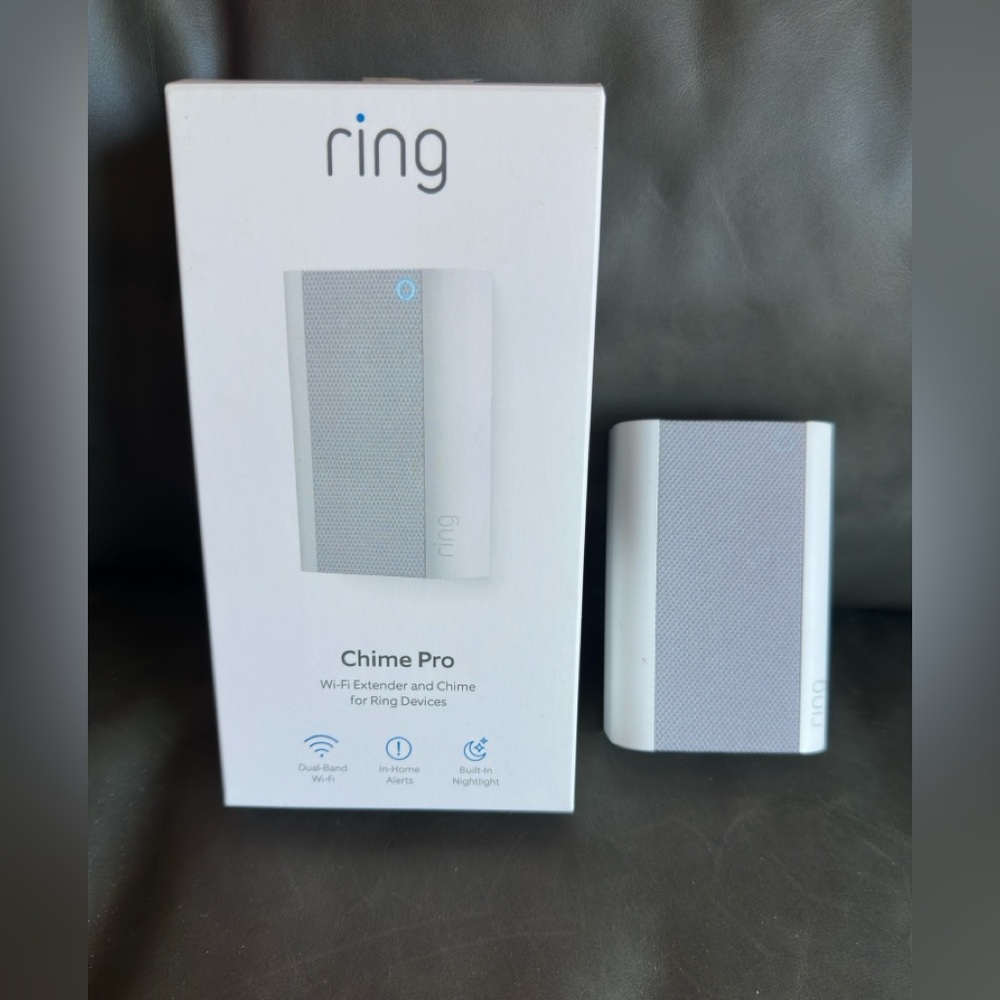 Ring Chime Pro with Gray and White Design